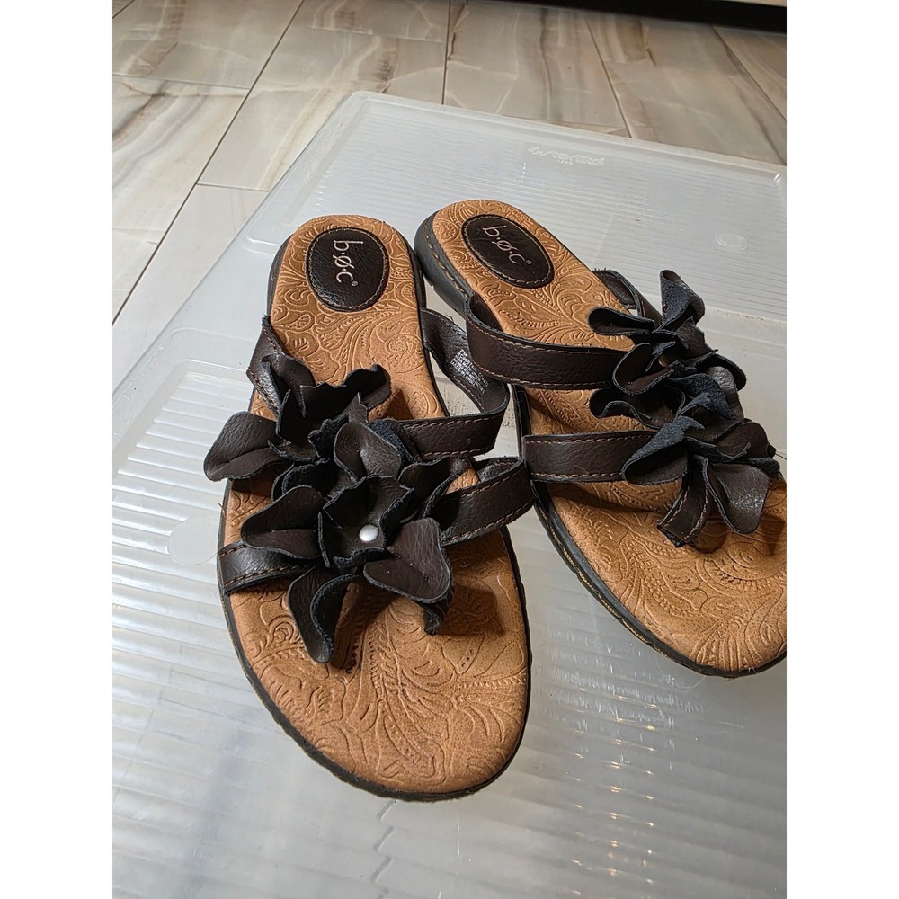B.O.C. Born Concept Womens Brown Floral Thong Sandals BC0007406 Size 7M - Picture 13 of 16